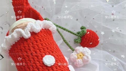 钩草莓视频教程,轻松掌握草莓钩针编织技巧