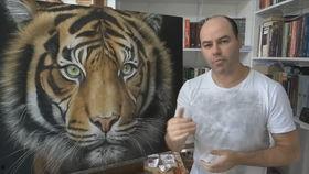 老虎画画视频,绘画艺术新境界